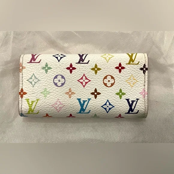 Louis Vuitton Multicolore 4 Key Holder White Monogram Murakami – Pink Interior - Picture 2 of 12